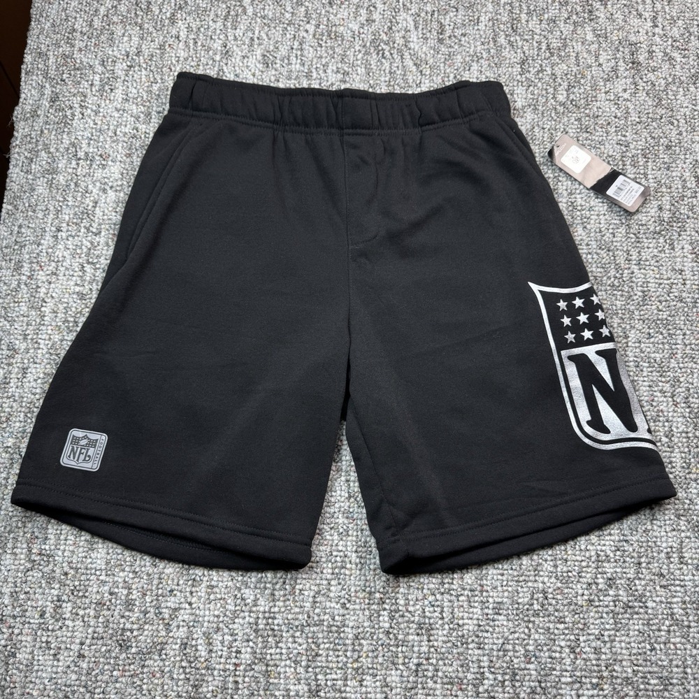 NFL Team Apparel Shorts Mens Medium 9" Inseam Athletic Black NWT